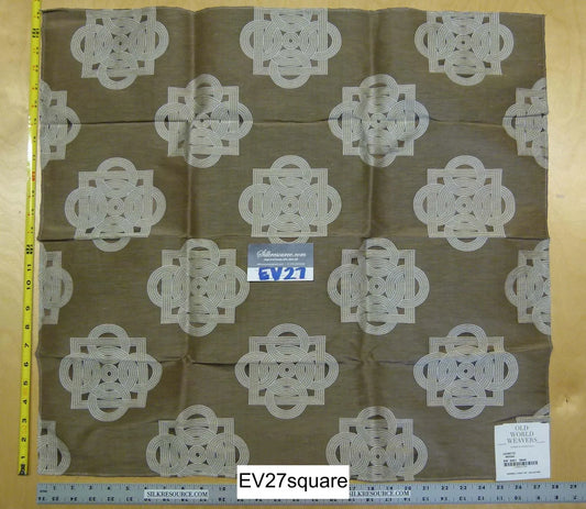 Scalamandre Old World Weaver Lockette Jacquard - Mocha Brown