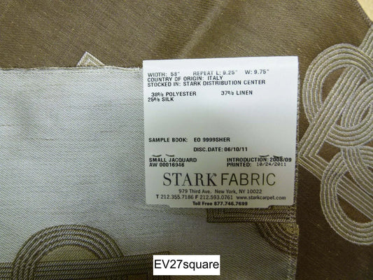 Scalamandre Old World Weaver Lockette Mocha Geometric Medallion Brown Small Jacquard - Square