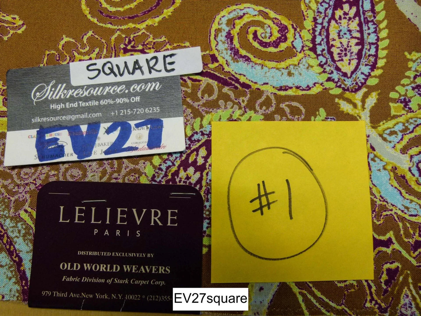 Scalamandre Old World Weavers Paisley in Red Pink Albus Mordore - Square 26"x26"