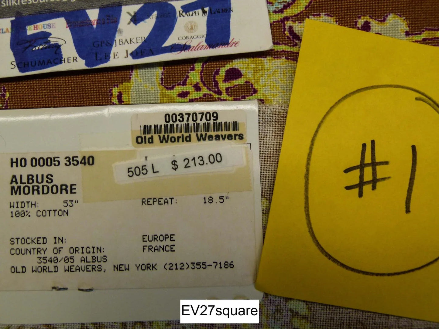 Scalamandre Old World Weavers Paisley in Red Pink Albus Mordore - Square 26"x26"