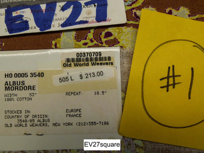 Scalamandre Old World Weavers Paisley in Red Pink Albus Mordore - Square 26"x26"