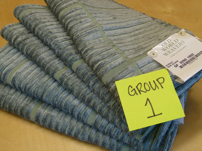 Scalamandre Old World Weavers Street, Sea Glass Geometric Plaid Check Gray - Square