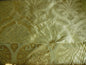 by yard 100%silk Lampas Tulip Fan Damask 536 "willow" Pale Green Silver Gold Bty MSRP USD296/y!