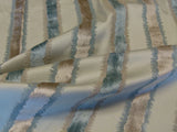 Special Order Scalamandre Old World Weavers Tai Lao Stripe Mist Ikat Stripe Velvet White Blue Gray MSRP USD632/Y
