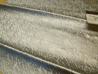 Scalamandre LELIEVRE Paris Clin D'Oeil Collection, Zinc Aluminum Faux Leather Gray - 24x25 Inches Square