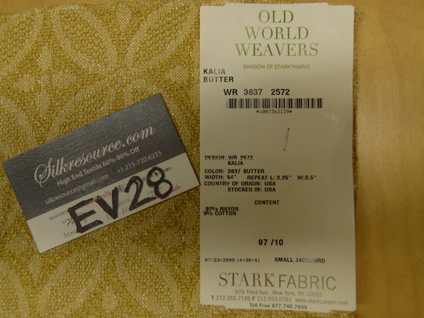 Scalamandre Old World Weavers Kalia Butter Small Jacquard Yellow - Square