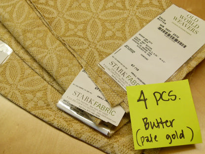 Scalamandre Old World Weavers Kalia Butter Small Jacquard Yellow - Square