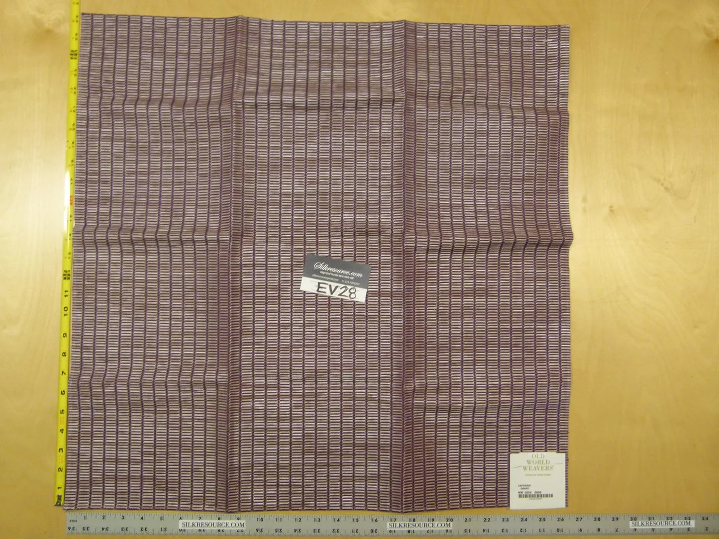 Scalamandre Old World Weavers Capria Grape Plains Texture Purple - Square