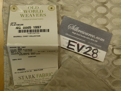 Scalamandre Old World Weavers Silk Dot Circle Geometric Platinum - Square