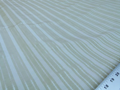 by yard Scalamandre Old World Weavers Helsey Spring Green White Silver Linen Silk Iridescent Stripe MSRP USD 296/Y