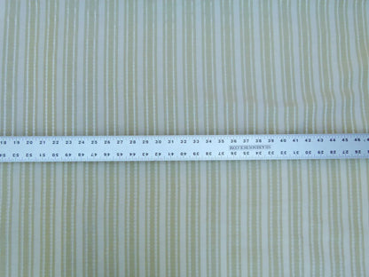 by yard Scalamandre Old World Weavers Helsey Spring Green White Silver Linen Silk Iridescent Stripe MSRP USD 296/Y