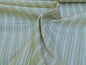 by yard Scalamandre Old World Weavers Helsey Spring Green White Silver Linen Silk Iridescent Stripe MSRP USD 296/Y