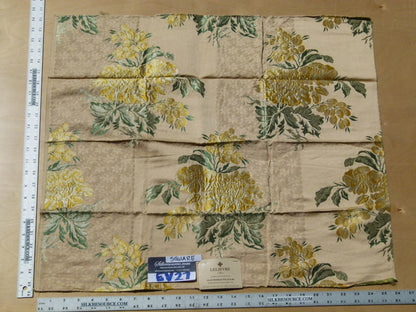 Scalamandre LELIEVRE Paris Silk Lampas Floral Brown 26"x26"