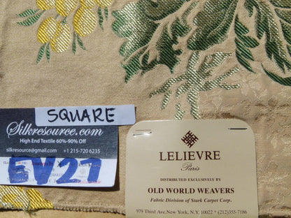 Scalamandre LELIEVRE Paris Silk Lampas Floral Brown 26"x26"