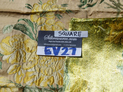 Scalamandre LELIEVRE Paris Silk Lampas Floral Brown 26"x26"