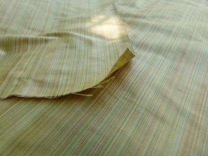 Kravet 100% Silk Strie Stripe - Pastel Cream Pink Beige