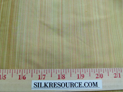 Kravet 100% Silk Strie Stripe - Pastel Cream Pink Beige