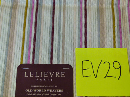 1 EV29 Scalamandre Lelievre Paris Strongo Amande Stripe 4 Pieces Assorted Colors