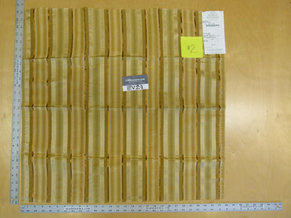 3 EV29 Scalamandre Old World Weavers Frederic Green Straw Silk Linen Beige Stripe 3 Pieces 26"x27"