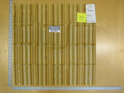 3 EV29 Scalamandre Old World Weavers Frederic Green Straw Silk Linen Beige Stripe 3 Pieces 26"x27"