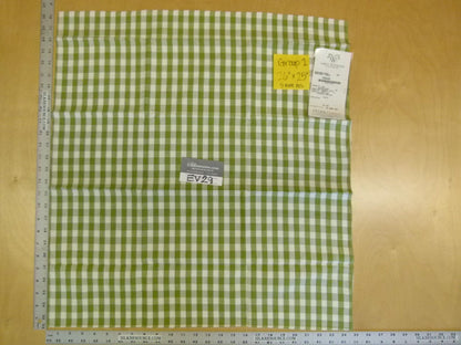 4 EV29 Scalamandre Grey Watkins Chatham Check Green/Off-White Cotton 5 Pieces Assorted Colors 26"x25"