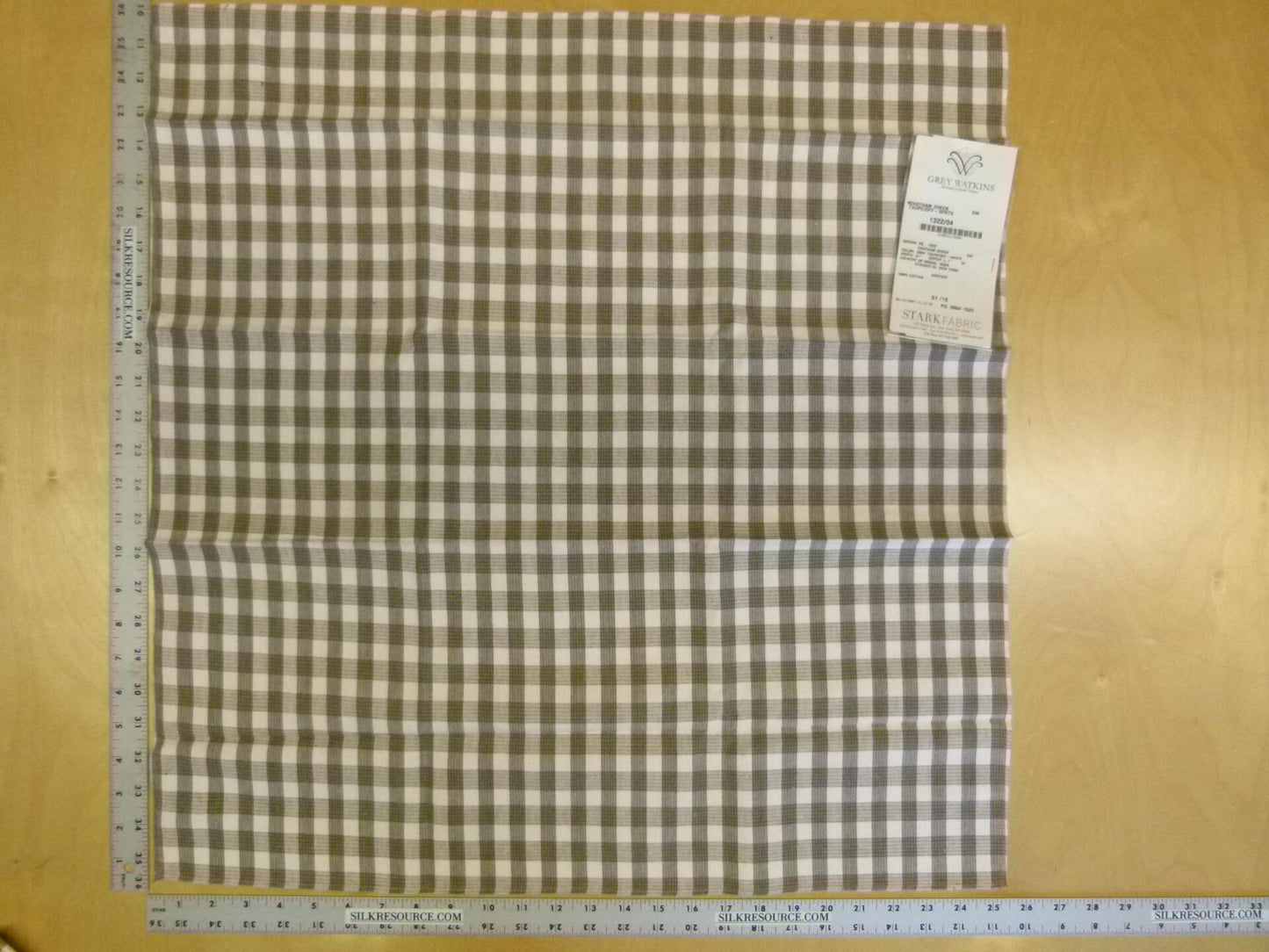 4 EV29 Scalamandre Grey Watkins Chatham Check Green/Off-White Cotton 5 Pieces Assorted Colors 26"x25"