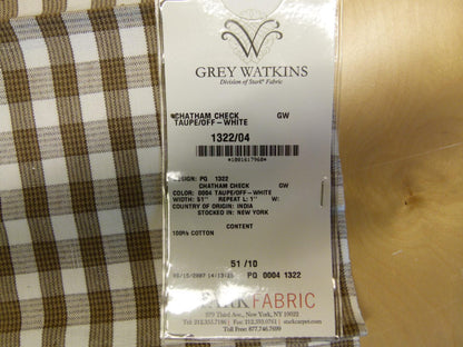 4 EV29 Scalamandre Grey Watkins Chatham Check Green/Off-White Cotton 5 Pieces Assorted Colors 26"x25"