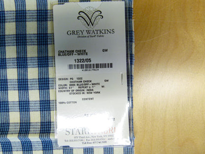 4 EV29 Scalamandre Grey Watkins Chatham Check Green/Off-White Cotton 5 Pieces Assorted Colors 26"x25"