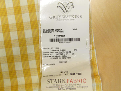 4 EV29 Scalamandre Grey Watkins Chatham Check Green/Off-White Cotton 5 Pieces Assorted Colors 26"x25"