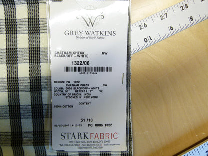 4 EV29 Scalamandre Grey Watkins Chatham Check Green/Off-White Cotton 5 Pieces Assorted Colors 26"x25"