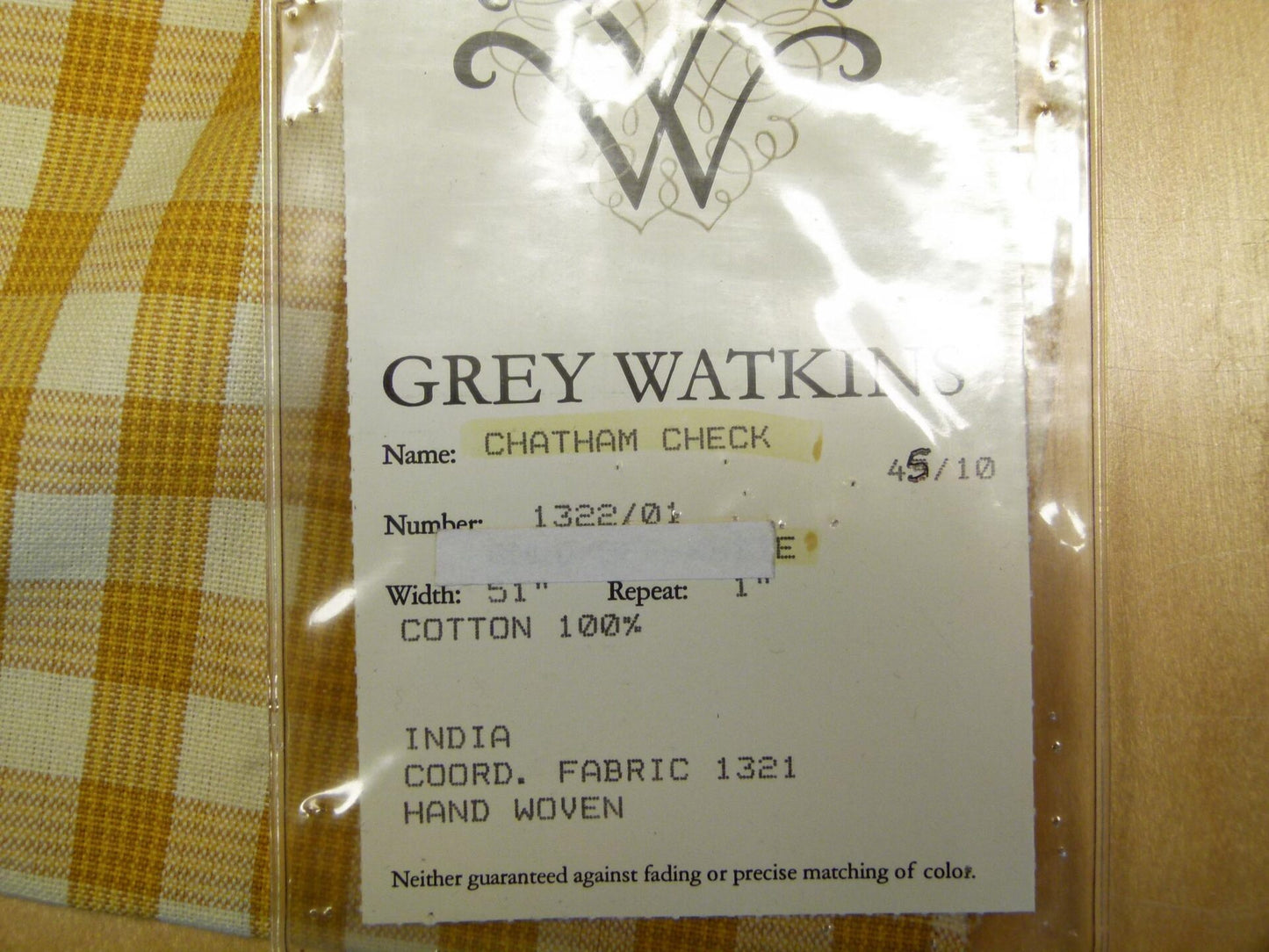 5 EV29 Scalamandre Grey Watkins Chatham Check Green/Off-White Cotton 4 Assorted Pieces 34"x25"