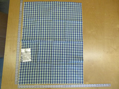 5 EV29 Scalamandre Grey Watkins Chatham Check Green/Off-White Cotton 4 Assorted Pieces 34"x25"