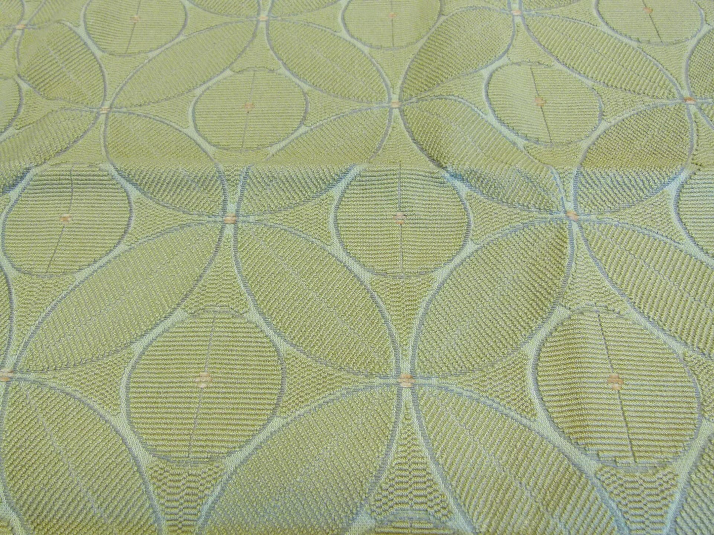 6 EV29 Scalamandre Grey Watkins Geometry Sage Epingle Green Dot Circle Geometric 5 Pieces 26"x27" MSRP USD370/y