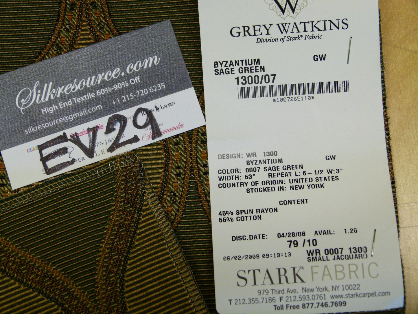 7 EV29 Scalamandre Grey Watkins Byzantium Ogee Small Jacquard 6 Pieces 26"x27"