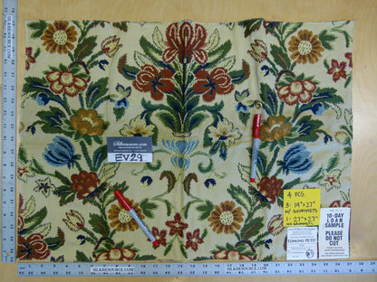 8 EV29 Old World Weavers Edmond Petit Montepensier Tapestry Wool cotton Beige Botanical Floral Tree Foliage Large Pattern 4 Pieces