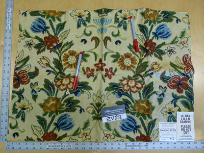 8 EV29 Old World Weavers Edmond Petit Montepensier Tapestry Wool cotton Beige Botanical Floral Tree Foliage Large Pattern 4 Pieces