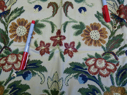 8 EV29 Old World Weavers Edmond Petit Montepensier Tapestry Wool cotton Beige Botanical Floral Tree Foliage Large Pattern 4 Pieces