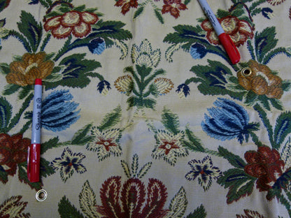 8 EV29 Old World Weavers Edmond Petit Montepensier Tapestry Wool cotton Beige Botanical Floral Tree Foliage Large Pattern 4 Pieces