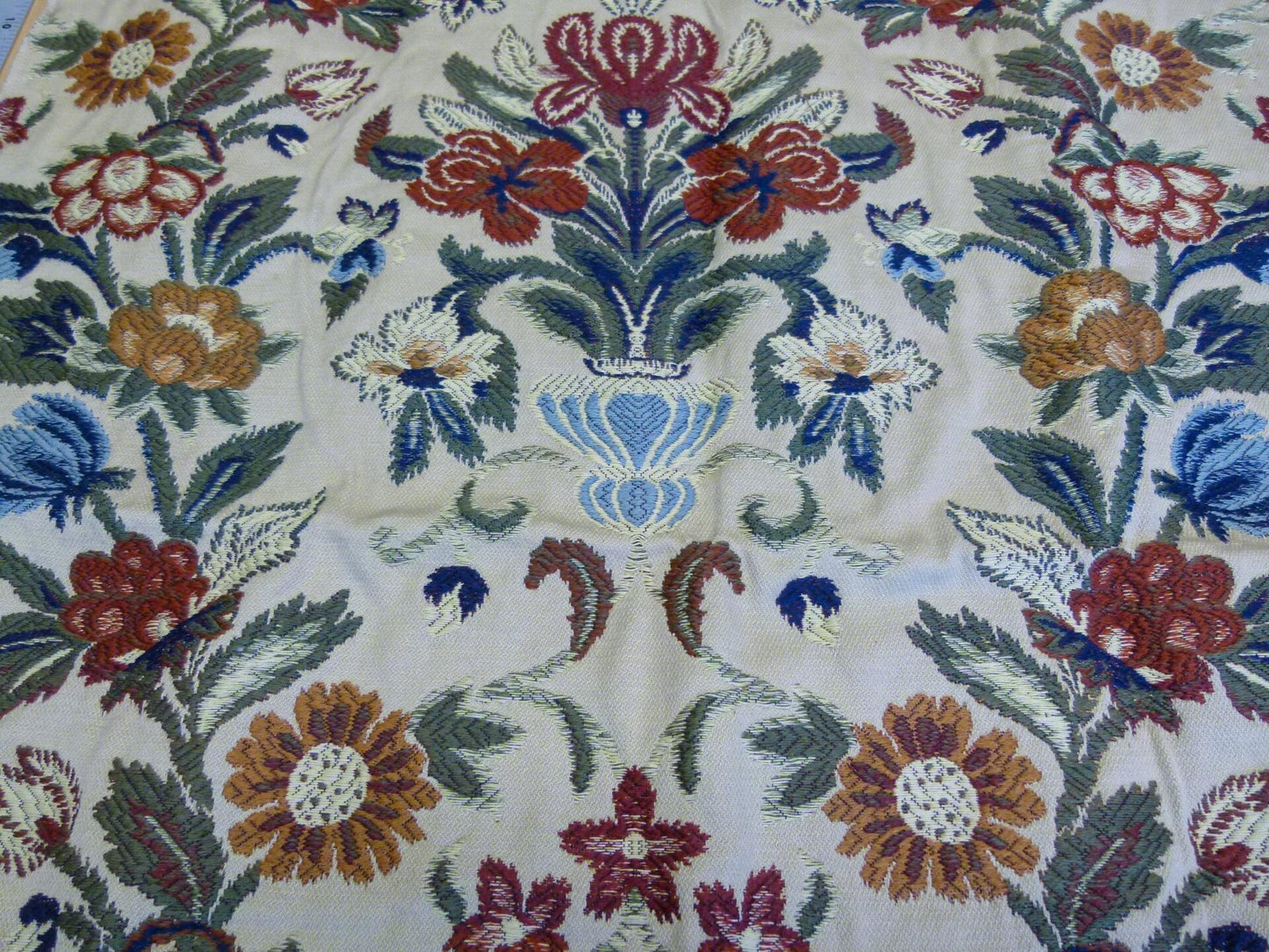 8 EV29 Old World Weavers Edmond Petit Montepensier Tapestry Wool cotton Beige Botanical Floral Tree Foliage Large Pattern 4 Pieces