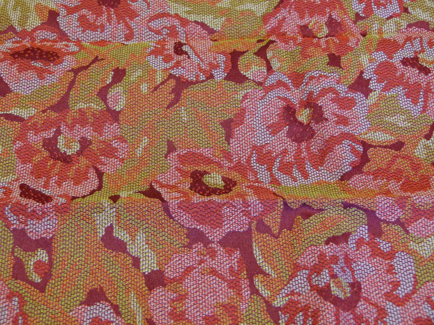 10 EV29 Scalamandre Lelievre Paris Laurette Le Rouge Botanical Abstract Red Pink Impressionist per Piece 39"x27"