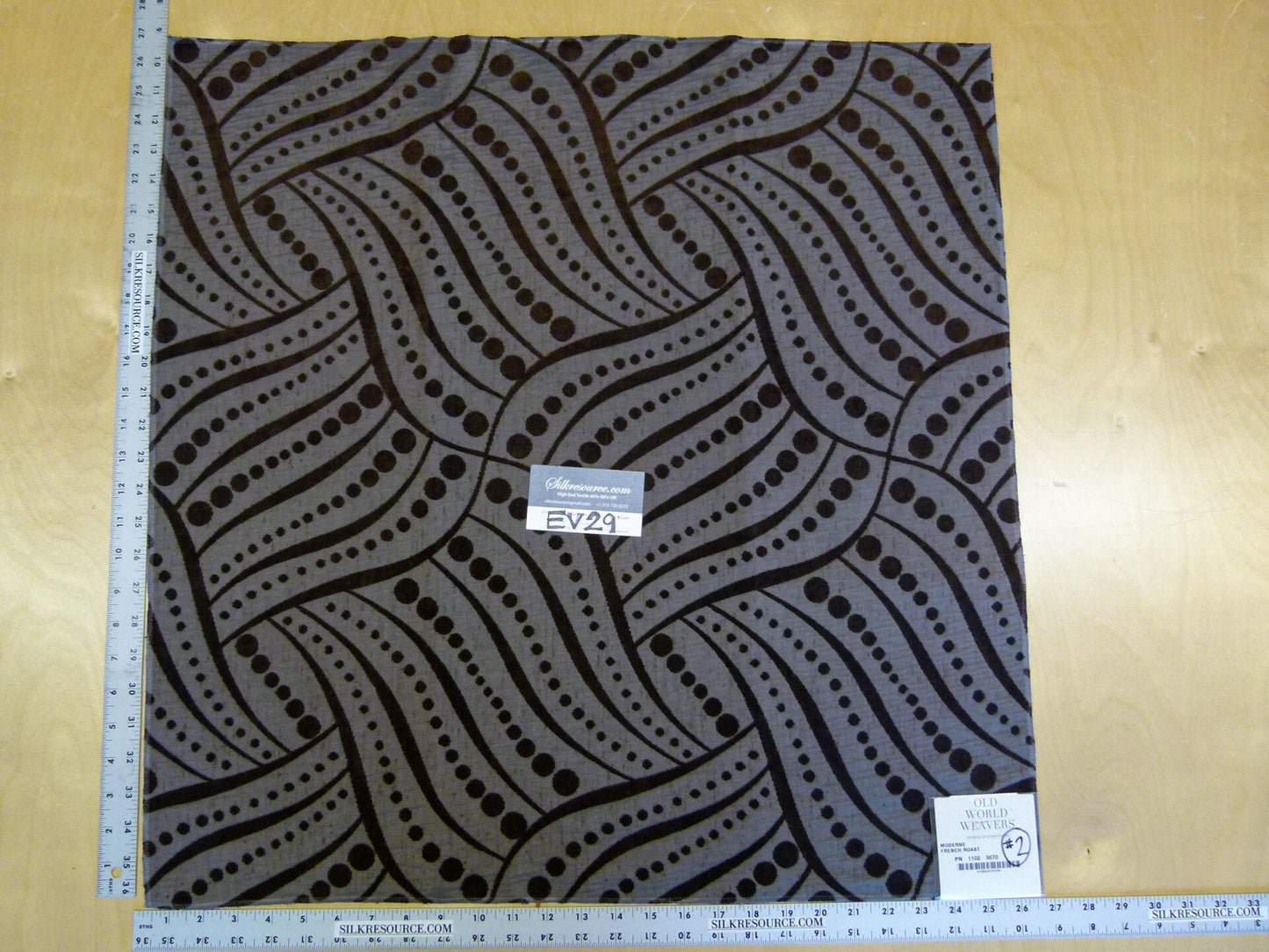 12 EV29 Scalamandre Old World Weavers Moderne French Roast Gray Black Art Deco 4 Pieces 26"x26"