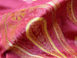 BY Yard Stunning 100% Silk Lampas Jacquard Fire Flame Edged Paisley "lacquer" Gold Red