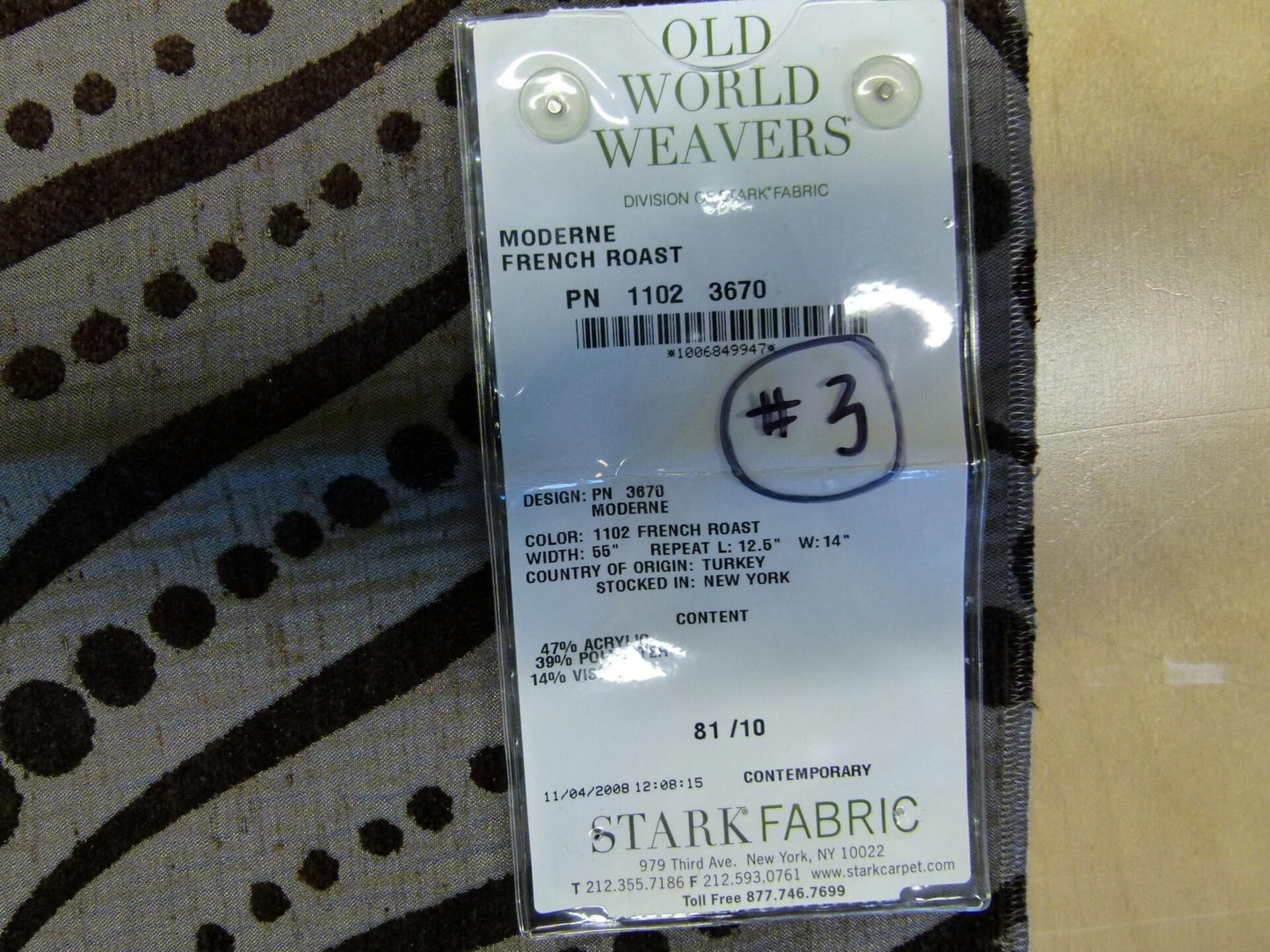 12 EV29 Scalamandre Old World Weavers Moderne French Roast Gray Black Art Deco 4 Pieces 26"x26"