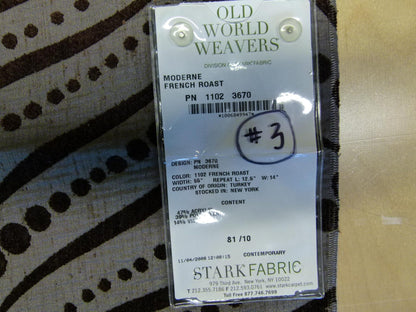 12 EV29 Scalamandre Old World Weavers Moderne French Roast Gray Black Art Deco 4 Pieces 26"x26"