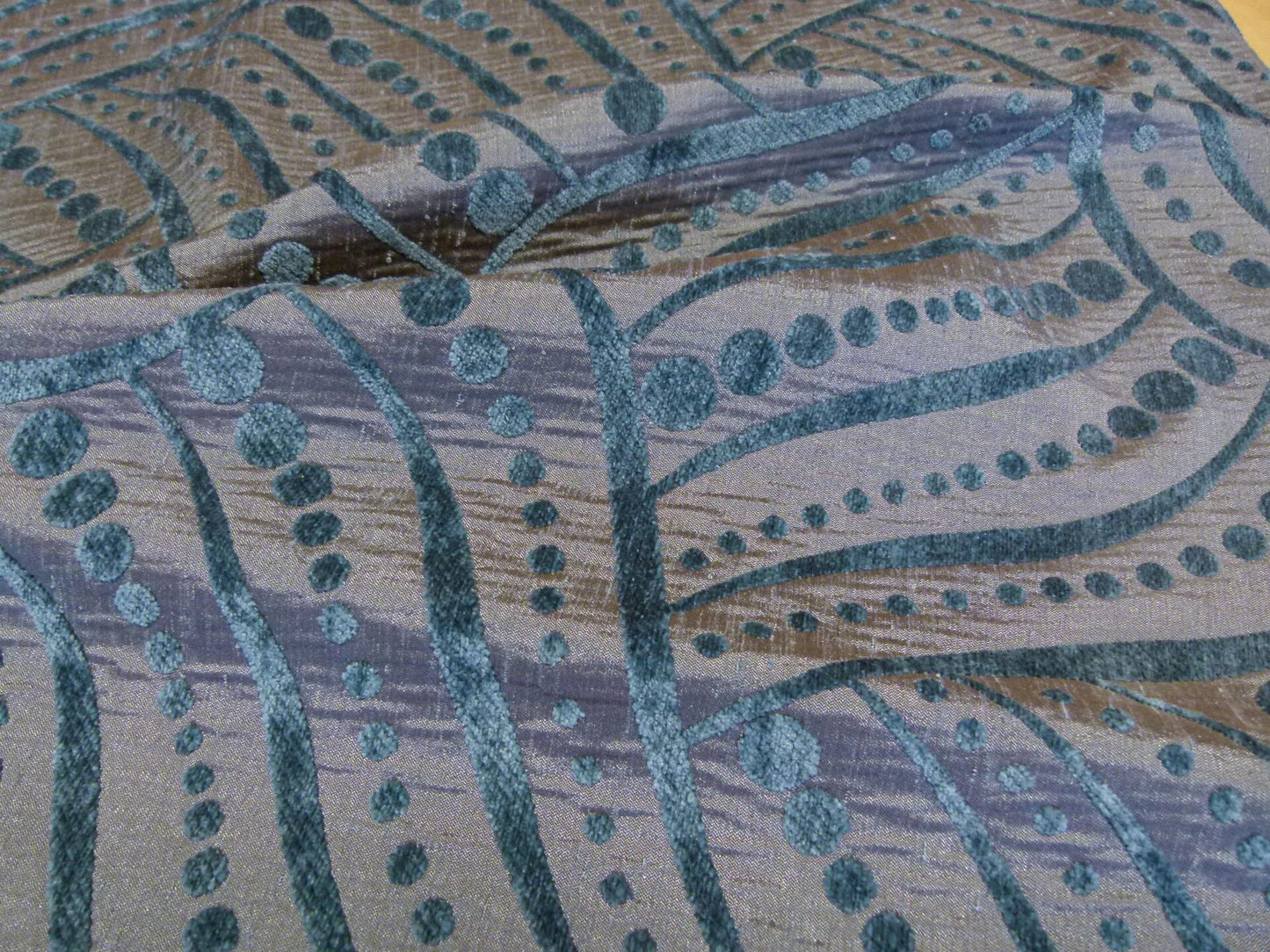 13 EV29 Scalamandre Old World Weavers Moderne Teal Gray Blue Art Deco 5 Pieces 27"x27"