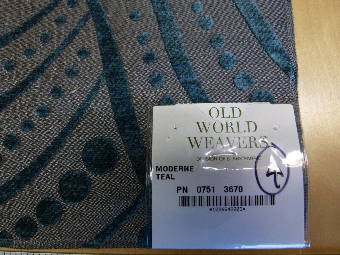 13 EV29 Scalamandre Old World Weavers Moderne Teal Gray Blue Art Deco 5 Pieces 27"x27"