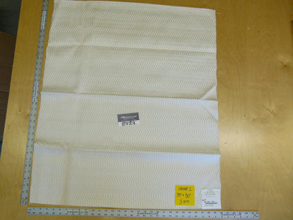 16 EV29 Scalamandre Old World Weavers Slalom Snow White Weave  3 Pieces 35"x30"