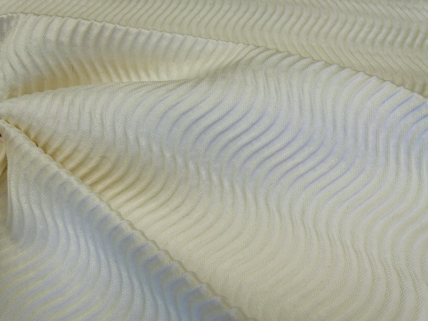 16 EV29 Scalamandre Old World Weavers Slalom Snow White Weave  3 Pieces 35"x30"