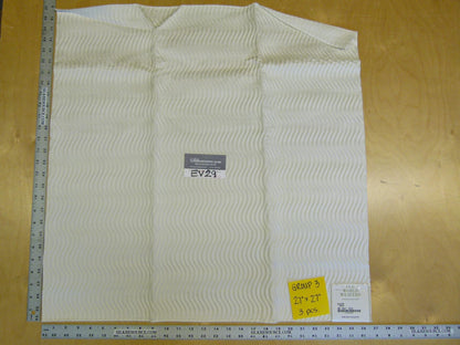 17 EV29 Scalamandre Old World Weavers Slalom Snow White Weave  3 Pieces 27"x27"