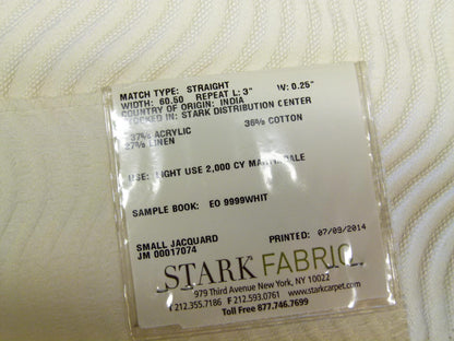 17 EV29 Scalamandre Old World Weavers Slalom Snow White Weave  3 Pieces 27"x27"